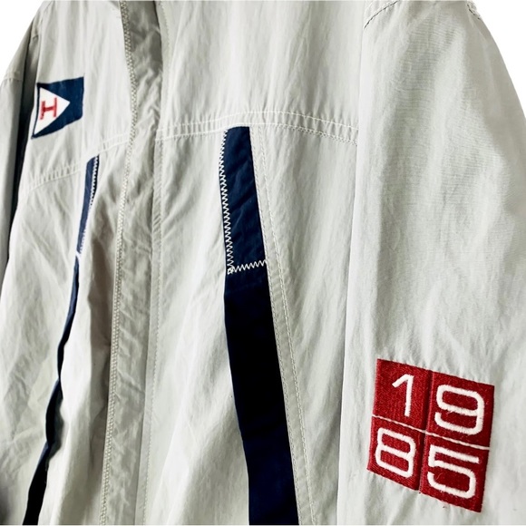 Vtg Tommy Hilfiger Mens Sz XXL 90s Windbreaker Yacht Jacket Logo 1985 Sailing - Picture 3 of 9